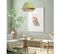 Suspension Extérieur En Tissu Satin Vert, Intérieur Chanvre Crème