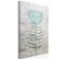 Tableau Blue Lily Vertical 80 X 120 Cm Gris