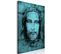 Tableau Shroud Of Turin In Turqoise Vertical 60 X 90 Cm Bleu