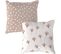 Coussin Pissenlits Blanc Pois Irréguliers Beige