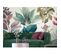 Décor Mural Botanique Feuilles Et Fleurs Pastel 400 X 280 Cm Vert