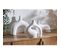 Vase Zick Blanc Design Contemporain En Céramique