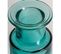 Vase Contemporain Turquoise En Cristal