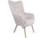 Fauteuil Élégance Intemporelle En Velours Beige Confort