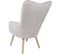 Fauteuil Élégance Intemporelle En Velours Beige Confort