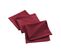 3 Serviettes De Table Coton Recycle Grand Mistral Bordeaux