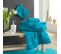 Serviette De Toilette Invite 30 X 50 Cm Tendresse Bleu Paon