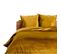 Housse De Couette + 2 Taies 220 X 240 Cm Velours Ocre