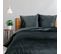 Housse De Couette + 2 Taies 220 X 240 Cm Velours Anthracite