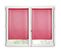 Paire De Rideaux Voile Brise Bise Rouge 60 X 90 Cm