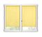 Paire De Rideaux Voile Brise Bise Jaune 60 X 120 Cm