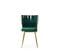 Lot De 2 Chaises Scribe Métal Or Et Velours Vert