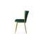 Lot De 2 Chaises Scribe Métal Or Et Velours Vert