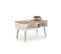 Table Basse Scandinave Slimy - Chêne Foncé - Blanc