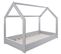 Lit Pour Enfant Maison 2-en-1en Cabane Ludique En Bois Naturel 160x80 Cm - Gris