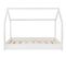 Lit Pour Enfant Maison 2-en-1en Cabane Ludique En Bois Naturel 160x80 Cm - Blanc