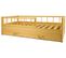 Lit D'enfant En Bois Naturel Style Scandinave 160x80cm Avec Barrière Et Double Couchage