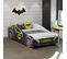 Lit Enfant Pour Garçon Voiture Batman Batcar Avec Et Sommier Inclus - 160 Cm X 80 Cm