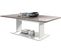 Table Basse  En Blanc Avec Plateau De Dessus En Gris Sable Haute Brillance 40 X 120 X 70