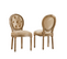 Chaises de salle à manger ensemble de 2 chaises rembourée de salon, Pieds en bois massif, en velours