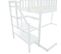 Lit cabane superposé 90x200 pour enfant avec protection antichute,en bois massif de pin, blanc