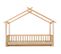 Lit cabane enfant extensible 90x200, lit simple et double, en bois massif, naturel