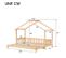 Lit cabane enfant extensible 90x200, lit simple et double, en bois massif, naturel