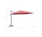 Parasol Rouge Déporté Inclinable Manivelle 3x3m