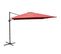 Parasol Rouge Déporté Inclinable Manivelle 3x3m