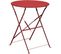 Table Ronde En Acier 60 Cm Cuba Rouge