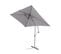 Parasol Déporté Inclinable Rectangulaire Almeria - L. 300 X L. 200 Cm - Gris Perle