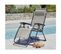 Palavas - Lot De 2 Fauteuils Relax - Pliant - Acier - Lin