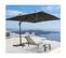 Lumino - Parasol Déporté 3x3m Éclairage LED - Gris Anthracite