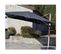 Emeraude - Parasol Déporté 3x3m Double Inclinaison - Effet Bois - Gris Anthracite