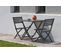 Ensemble Repas De Jardin 2 Places En Aluminium Gris Anthracite - Marius