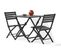 Ensemble Repas De Jardin 2 Places En Aluminium Gris Anthracite - Marius