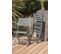 Ensemble Repas De Jardin 2 Places En Aluminium Gris Anthracite - Marius