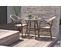 Ensemble Repas De Jardin 2 Places En Aluminium Marron - Ushuaia