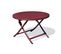 Table De Jardin Ronde Pliante En Aluminium Rouge Carmin - Marius