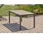 Table De Jardin En Alu Anthracite Plateau En Polywood Imitation Bois - Boston