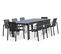 Ensemble Repas De Jardin 8 Places En Aluminium Anthracite - Alu-miami