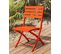 Lot De 2 Chaises De Jardin En Aluminium Orange - Marius