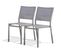 Lot De 2 Chaises De Jardin En Aluminium Et Toile Plastifiée Grise - Stockholm