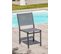 Lot De 2 Chaises De Jardin En Aluminium Et Toile Plastifiée Grise - Tolede