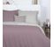 Housse De Couette 220x240 Cm + 2x Taies D'oreiller 63x63 Cm Percale De Coton Gris Mauve