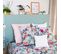 Housse De Couette Avec Taies D'oreiller 100% Coton Bio 57 Fils Flore Taille 240x260 Cm