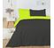 Housse De Couette 240x260 + 2 Taies D'oreiller 63x63 Cm Coton Anis_anthracite