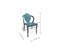 Chaise Design En Polypropylène Effet Glossy Bleu Paon