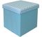 Pouf Coffre Carré Pliable Scandinave Bleu