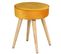 Tabouret En Velours Jaune Velvet